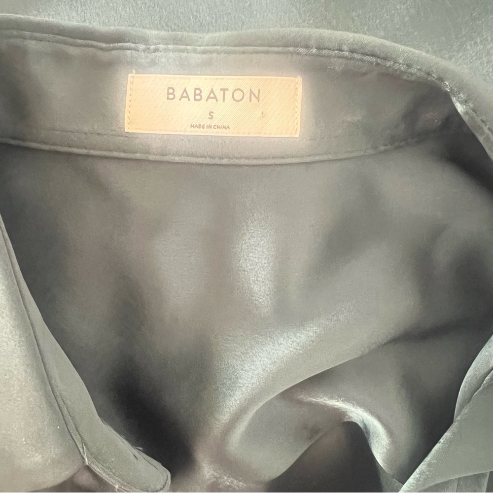 Aritzia Babaton Sable Herbage Green Shirt Size S - Picture 11 of 13